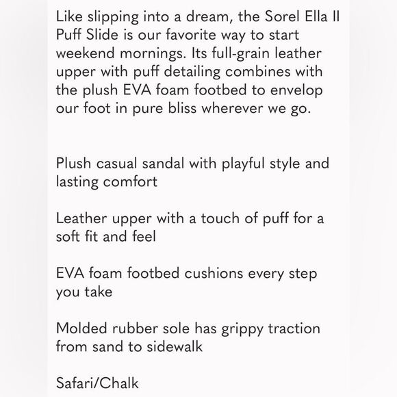 SOREL Ella II Puff Slide Women's. SZ 10.5 - Picture 4 of 16